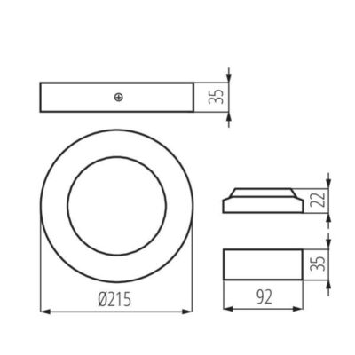 Kanlux 28949 Осветително тяло луна CARSA V2LED 220V 18W 4000K IP20