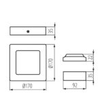 Kanlux 28950 Осветително тяло луна KANTI V2LED 220V 12W 4000K IP20