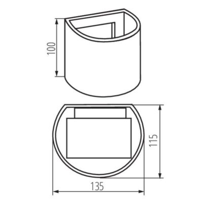 Kanlux 28991 Фасадно осветително тяло REKA LED 220V 7W 4000K IP54