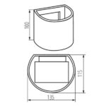 Kanlux 28993 Фасадно осветително тяло REKA LED 220V 7W 4000K IP54