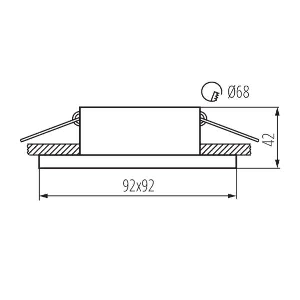 Kanlux 29131 Пръстен на точково осветително тяло SIMEN DSL Gx5.3/GU10 12V IP20