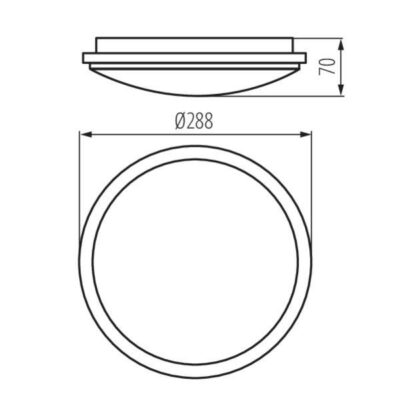 Kanlux 29161 ЛЕД Плафон ORTE LED 220V 24W 4000K IP54