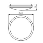 Kanlux 29162 ЛЕД Плафон ORTE LED 220V 18W 4000K IP54