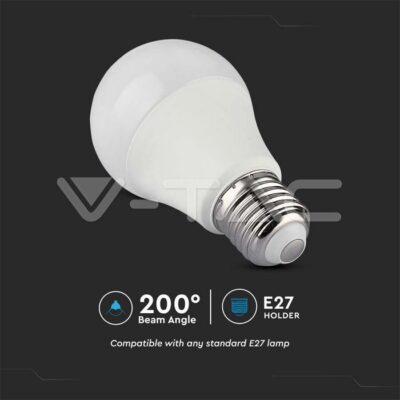 V-TAC VT-2925 LED Крушка 8.5W E27 A60 Дистанционно RGB+3000K Димираща