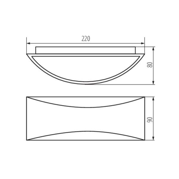 Kanlux 29260 Фасадно осветително тяло BISO LED 220V 8W 4000K IP54