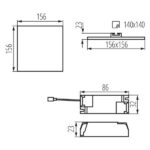 Kanlux 29591 ЛЕД Луна Панел За Вграждане AREL 3000K 14W IP20|IP65 220V