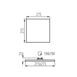 Kanlux 29598 ЛЕД Луна Панел За Вграждане AREL 4000K IP65|20 25W IP20|IP65 220V