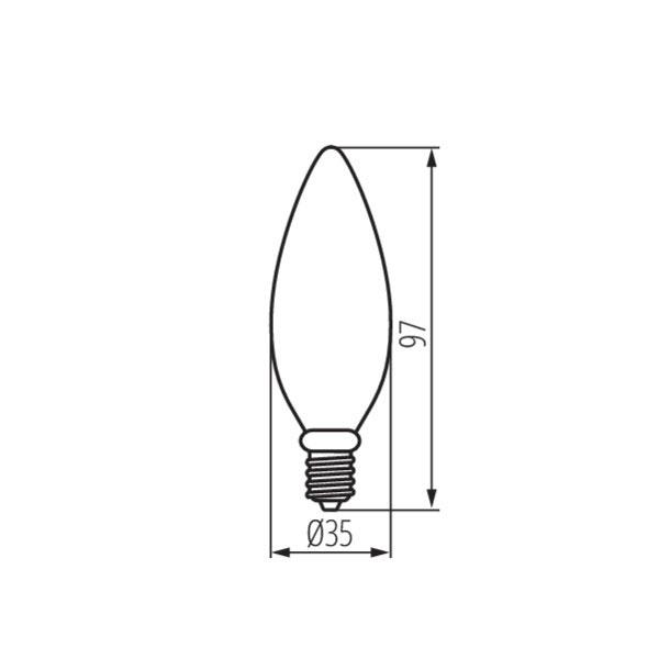 Kanlux 29622 ЛЕД Лампа XLED C35M E14 220V 6W 2700K