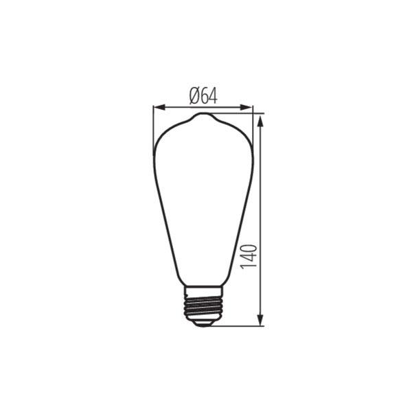 Kanlux 29643 Източник на светлина XLED ST64 SW 1800K 5W E27 220V