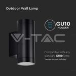 V-TAC VT-2971 GU10 Корпус Кръг Черен