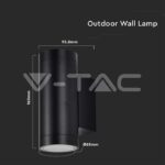 V-TAC VT-2971 GU10 Корпус Кръг Черен