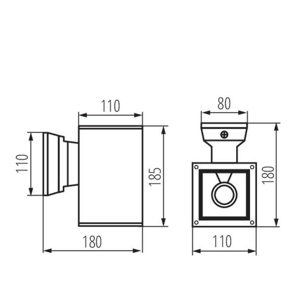 Kanlux 29832 Фасадно осветително тяло LART EL E27 220V IP54