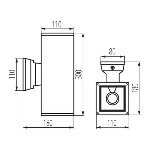 Kanlux 29833 Фасадно осветително тяло LART EL E27 220V IP54