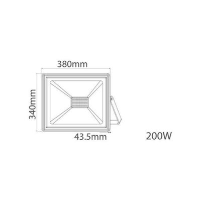 Vito 3021760 ЛЕД Прожектор INDUS GEN3 SMD TR 3000K IP65 200W 220V