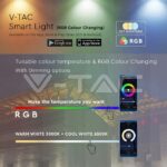 V-TAC VT-3025 20W WIFI Прожектор RGB+WW+CW