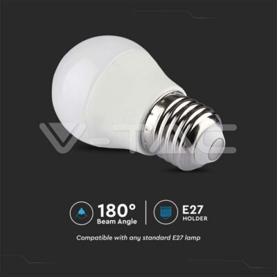 V-TAC VT-3028 LED Крушка 4.8W E27 G45 Дистанционно RGB + 3000K Димираща