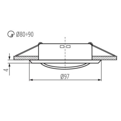 Kanlux 304 Точково таванно осветително тяло ARGUS Gx5.3 12V IP20