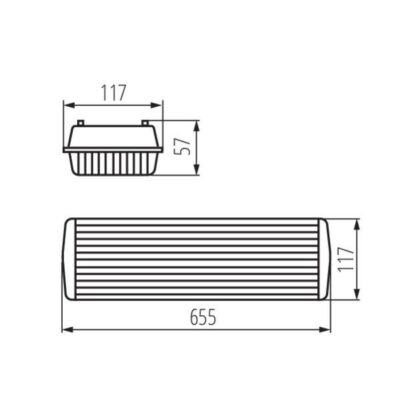 Kanlux 31061 Индустриално осветително тяло за тръба LED DICHT 4LED N G13 220V IP65