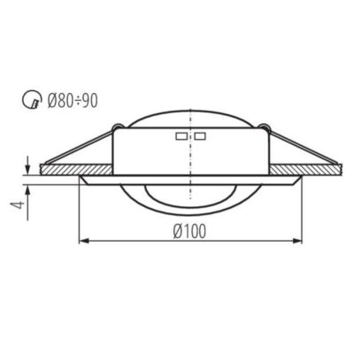 Kanlux 311 Точково таванно осветително тяло ARGUS Gx5.3 12V IP20