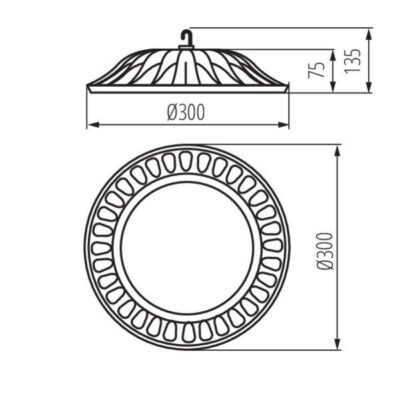 Kanlux 31112 ЛЕД осветително тяло high bay HIBO LED N 220V 100W 4000K IP65