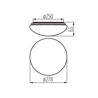 Kanlux 31220 ЛЕД Плафон CORSO LED v2 220V 12W 4000K IP44