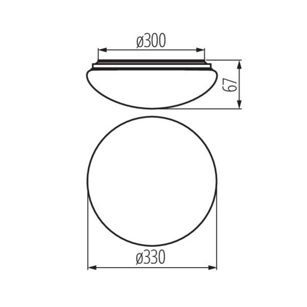 Kanlux 31221 ЛЕД Плафон CORSO LED v2 220V 18W 4000K IP44