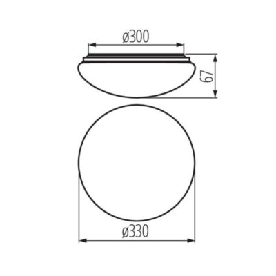 Kanlux 31224 ЛЕД Плафон CORSO LED v2 220V 18W 4000K IP44