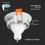V-TAC VT-3169 GU10 Отливка Кръг Бяла