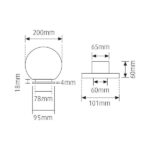 VITO 3240300 Външно Градинско Осветление с Основа GARDENIA-35 E27 IP44 PMMA GOLD