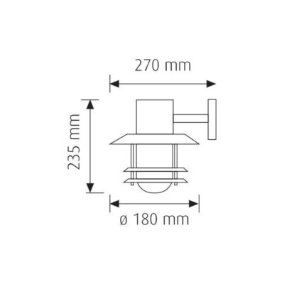 Vito 3240350 VARNA-D NICKEL IP44 60W E27 220V