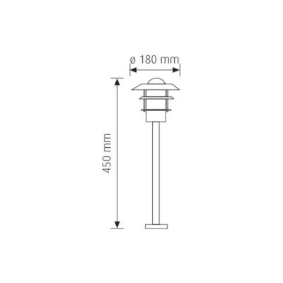 Vito 3240360 VARNA-45 NICKEL IP44 60W E27 220V