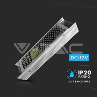 V-TAC VT-3244 LED Slim Захранване 150W 12V 12.5A Метал