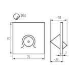 Kanlux 32495 Стълбищно ЛЕД осветително тяло MEFIS LED 12V 0.7W 4000K IP20