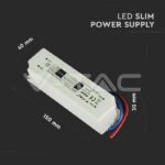 V-TAC VT-3271 LED Захранване Slim Plastic 30W 12V IP67