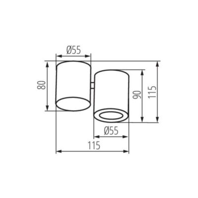 Kanlux 32951 Точково таванно осветително тяло BLURRO GU10 220V IP20