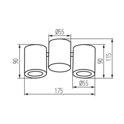 Kanlux 32952 Точково таванно осветително тяло BLURRO GU10 220V IP20