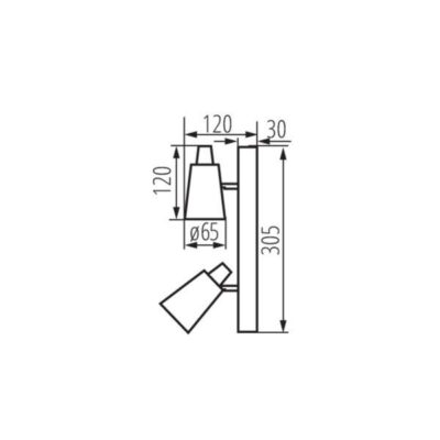 Kanlux 33092 Осветително тяло за стена или таван SEMPRA GU10 220V IP20