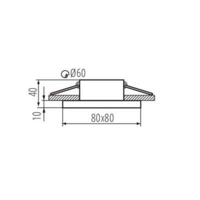 Kanlux 33121 Пръстен на точково осветително тяло FLINI IP44 Gx5.3/GU10 12V