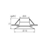 Kanlux 33160 Пръстен на точково осветително тяло AJAS Gx5.3/GU10 12V IP20