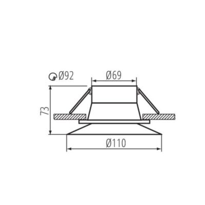 Kanlux 33160 Пръстен на точково осветително тяло AJAS Gx5.3/GU10 12V IP20