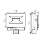 Kanlux 33205 ЛЕД Прожектор със сензор ANTEM LED 220V 10W 4000K IP44