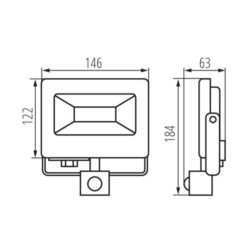 Kanlux 33207 ЛЕД Прожектор със сензор ANTEM LED 220V 30W 4000K IP44