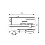 Kanlux 33266 Аксесоари за релсови системи TEAR N PADAPTOR 220V IP20