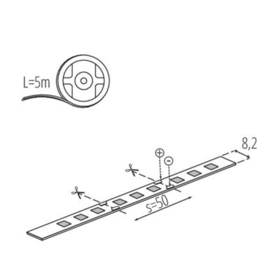 Kanlux 33308 ЛЕД Лента LED STRIP L60 12V 11W 3000K IP65