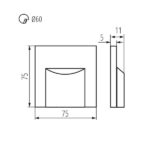 Kanlux 33332 Стълбищно ЛЕД осветително тяло ERINUS LED 12V 0.8W 3000K IP20