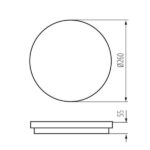 Kanlux 33345 ЛЕД Плафон BENO LED 220V 24W 4000K IP54
