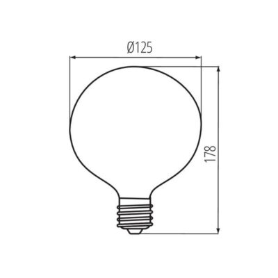 Kanlux 33511 ЛЕД Лампа XLED G125 E27 220V 2700K