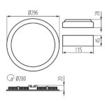 Kanlux 33524 ЛЕД Луна Панел за вграждане ROUNDA V2LED 220V 24W 3000K IP44