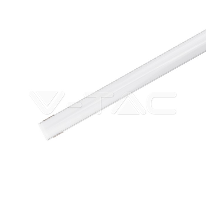 V-TAC VT-3353 Монтажен Kит С Дифузер За LED Лента Алуминиев Мат 2000 x 15.8 x 15.8mm