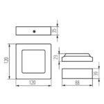 Kanlux 33546 Осветително тяло луна KANTI V2LED 220V 6W 4000K IP20